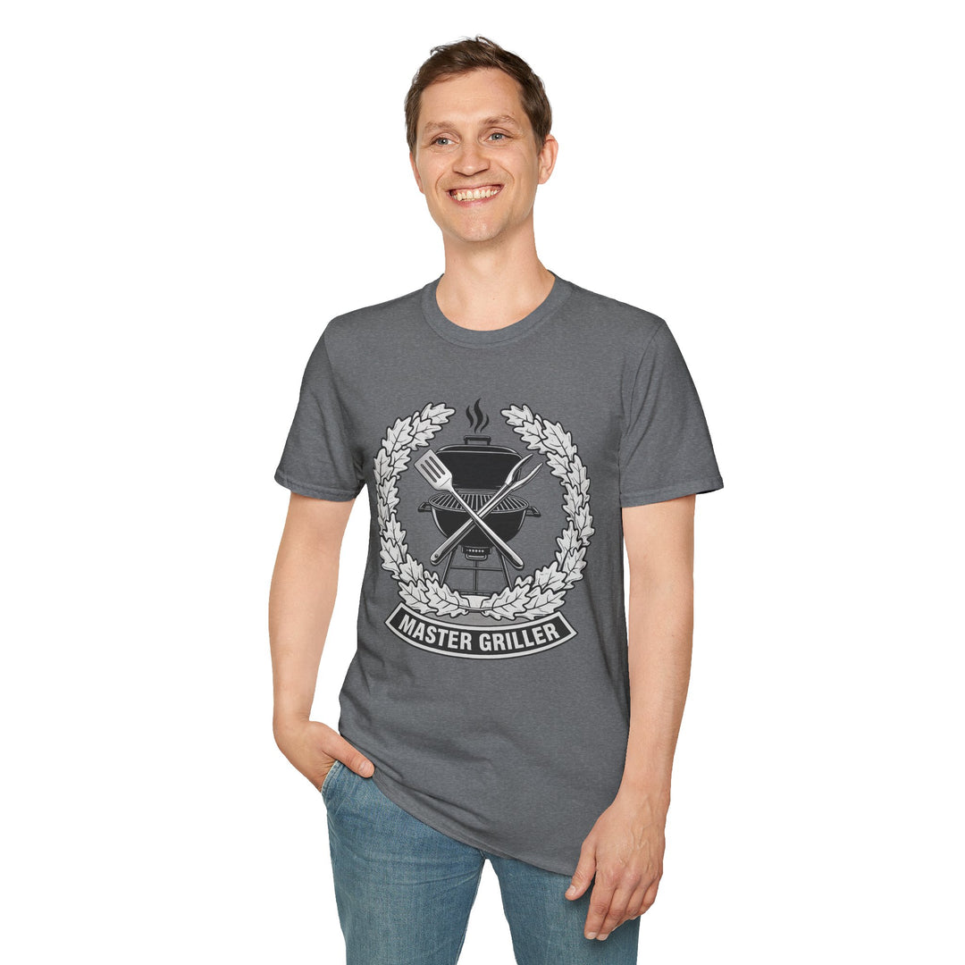 Master Griller T-Shirt — BBQ Grill Emblem Tee for Grill Lovers