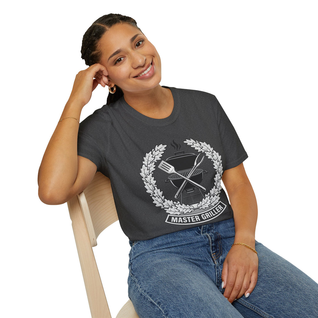 Master Griller T-Shirt — BBQ Grill Emblem Tee for Grill Lovers