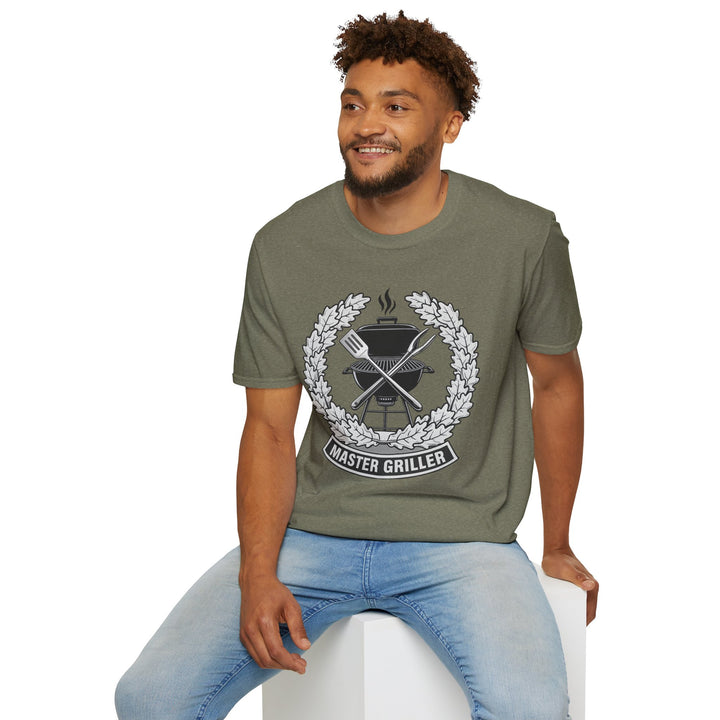 Master Griller T-Shirt — BBQ Grill Emblem Tee for Grill Lovers