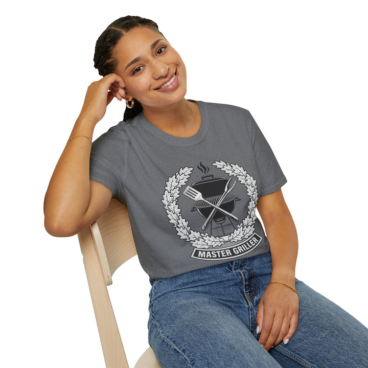 Master Griller T-Shirt — BBQ Grill Emblem Tee for Grill Lovers