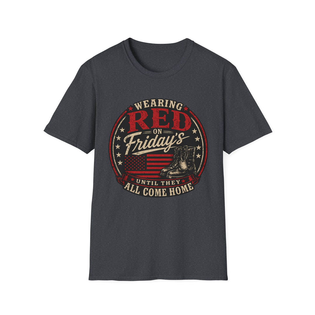 Wearing Red on Fridays T‑Shirt — Support Our Troops Patriotic Tee