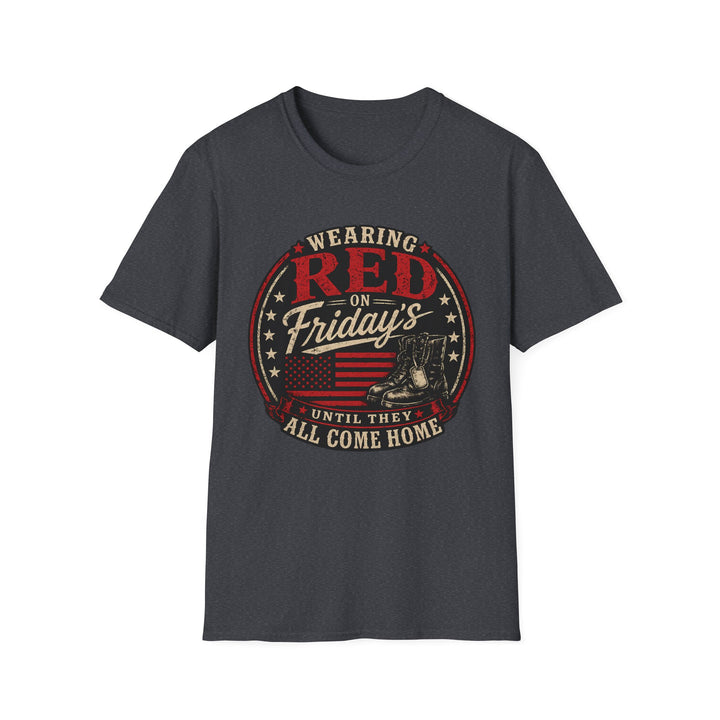 Wearing Red on Fridays T‑Shirt — Support Our Troops Patriotic Tee