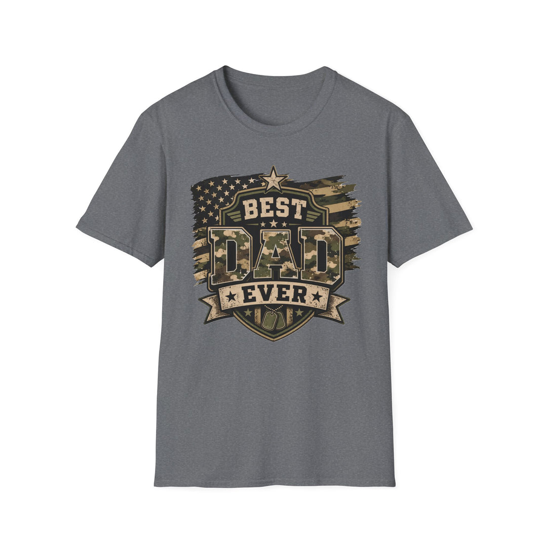 Best Dad Ever Camo T-Shirt — Military Flag Father's Day Gift