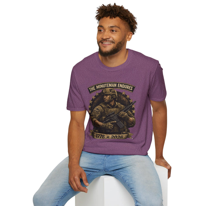 Minuteman Endures T-Shirt — Patriotic Veteran Military Tribute Tee (1776–2026)