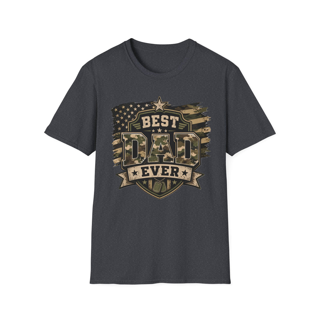 Best Dad Ever Camo T-Shirt — Military Flag Father's Day Gift