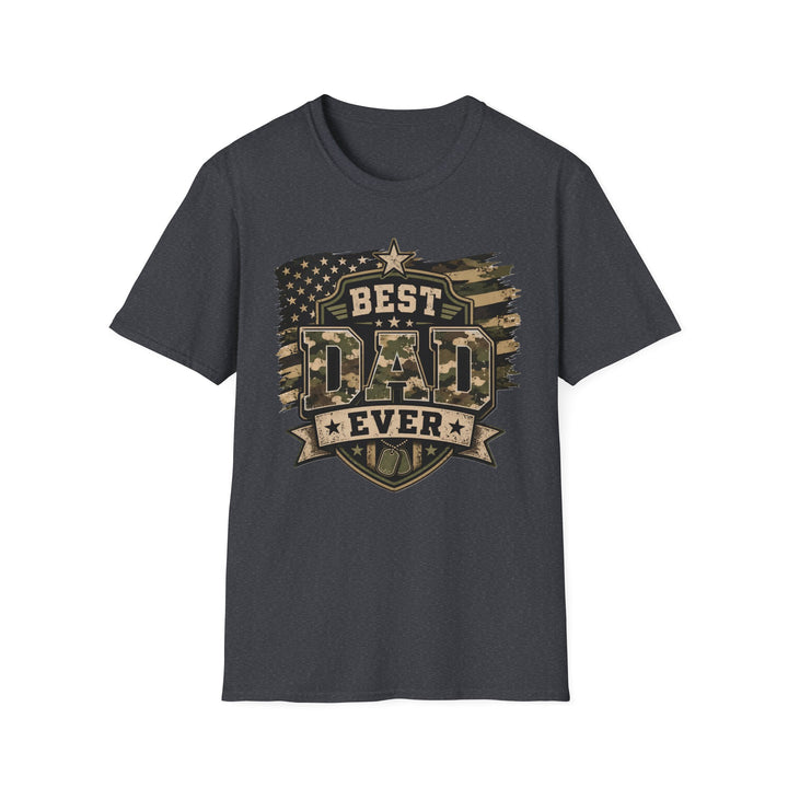 Best Dad Ever Camo T-Shirt — Military Flag Father's Day Gift