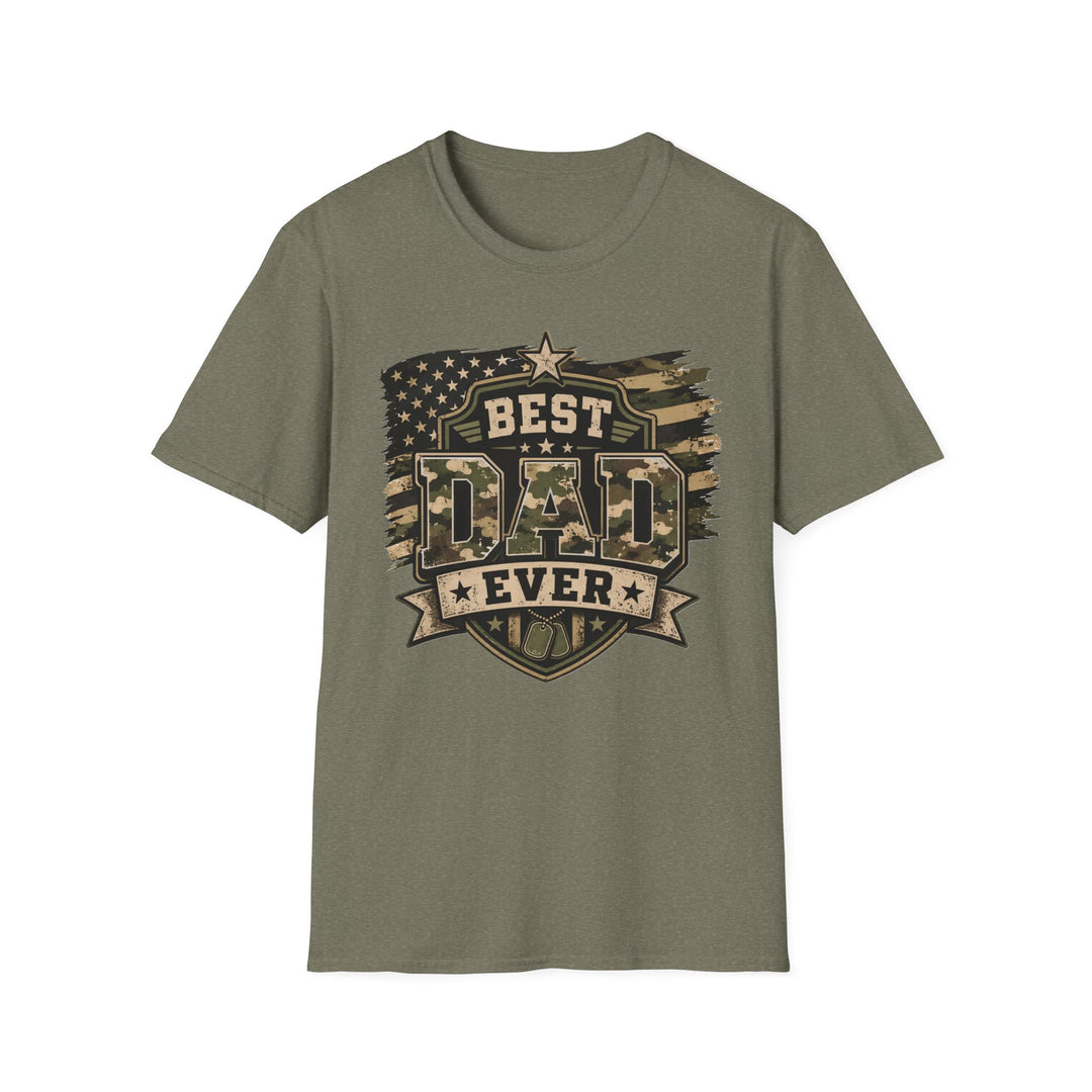 Best Dad Ever Camo T-Shirt — Military Flag Father's Day Gift