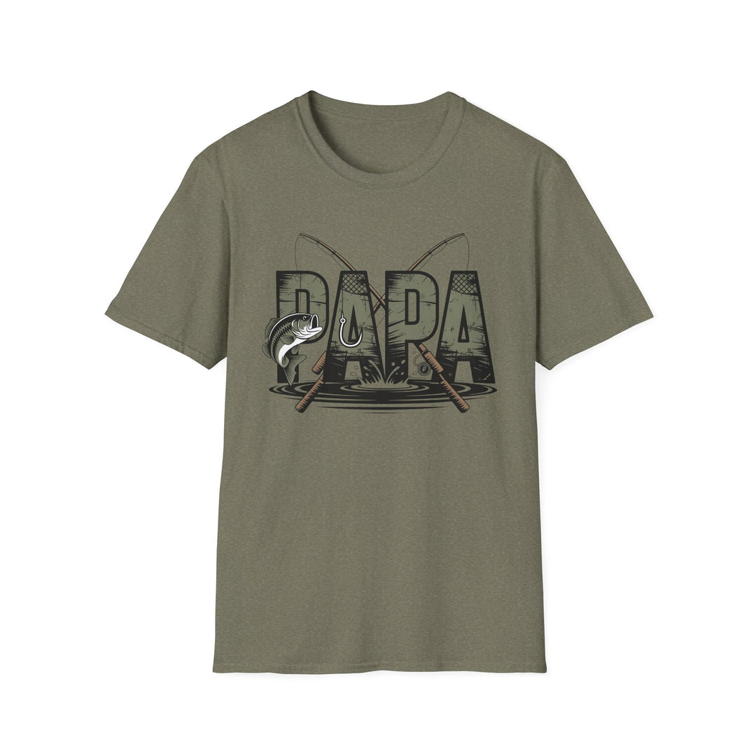 Fishing Papa T-Shirt — Dad Fishing Graphic Tee