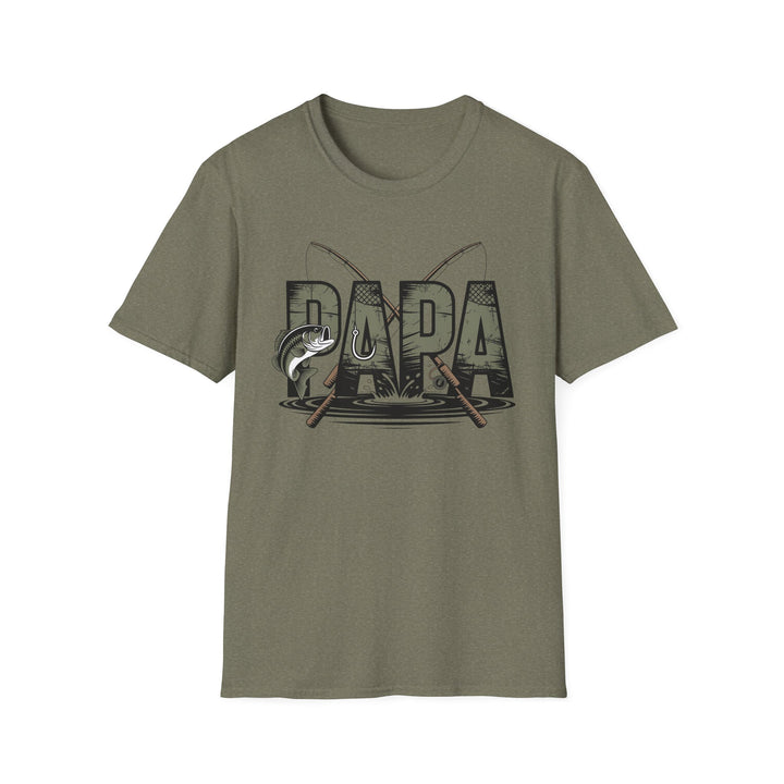 Fishing Papa T-Shirt — Dad Fishing Graphic Tee