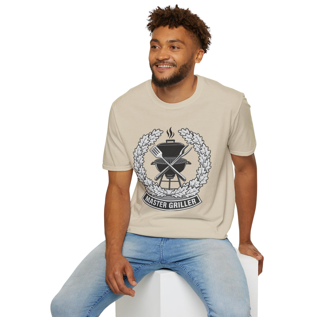 Master Griller T-Shirt — BBQ Grill Emblem Tee for Grill Lovers