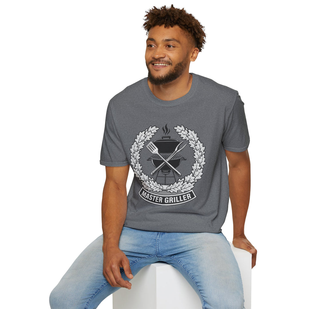 Master Griller T-Shirt — BBQ Grill Emblem Tee for Grill Lovers