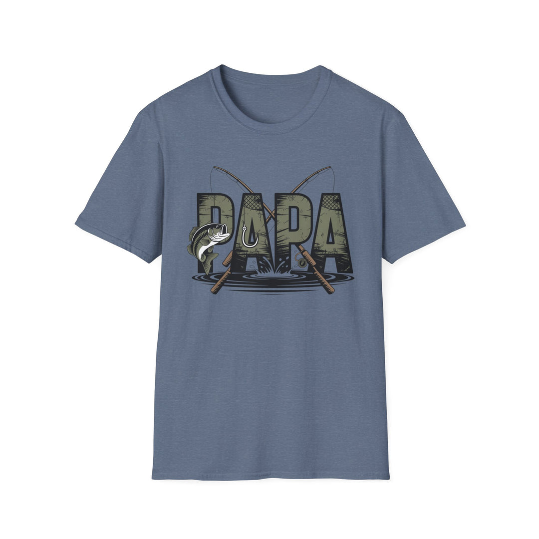 Fishing Papa T-Shirt — Dad Fishing Graphic Tee