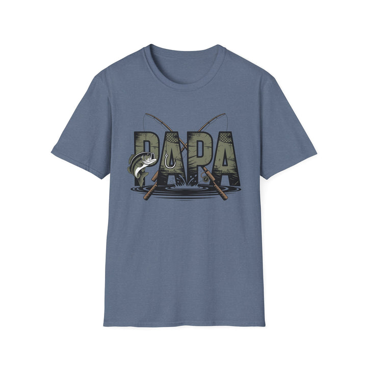 Fishing Papa T-Shirt — Dad Fishing Graphic Tee