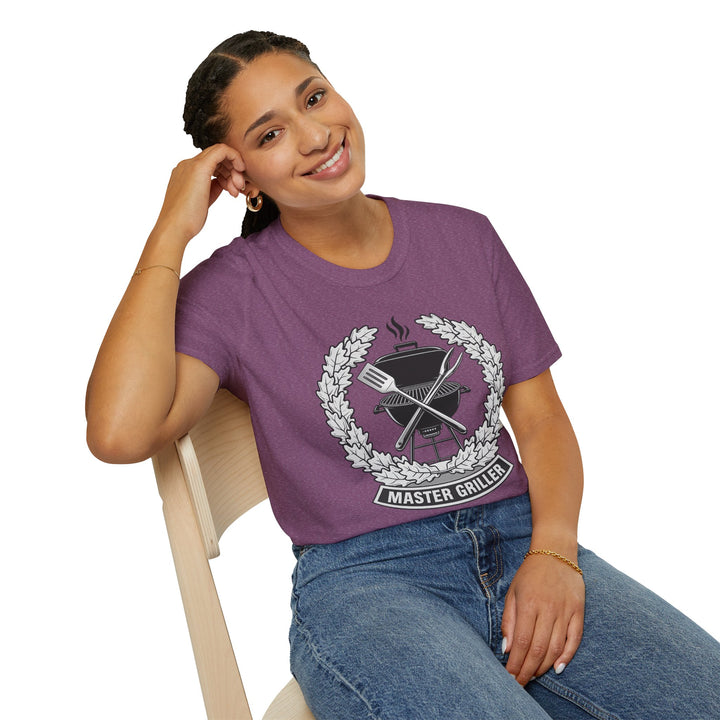 Master Griller T-Shirt — BBQ Grill Emblem Tee for Grill Lovers