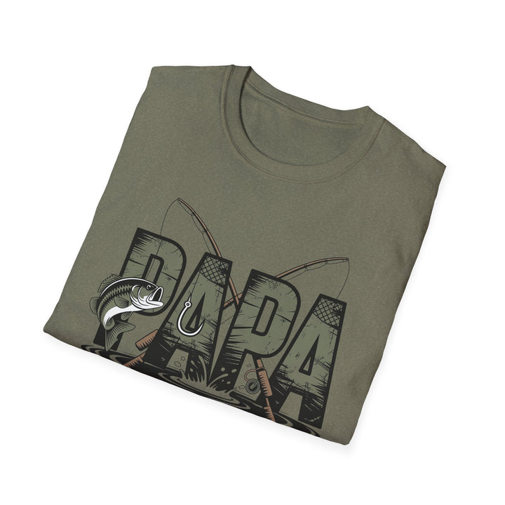 Fishing Papa T-Shirt — Dad Fishing Graphic Tee