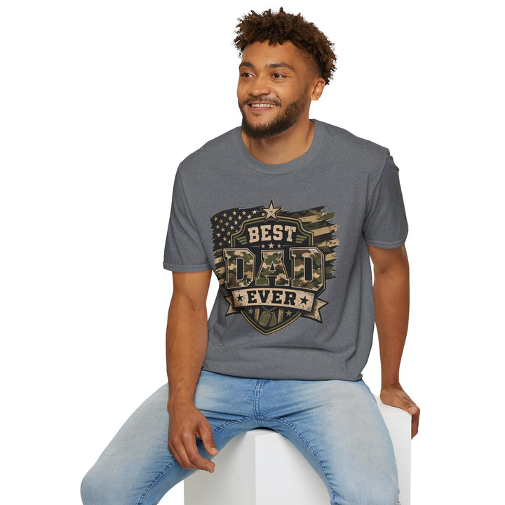 Best Dad Ever Camo T-Shirt — Military Flag Father's Day Gift