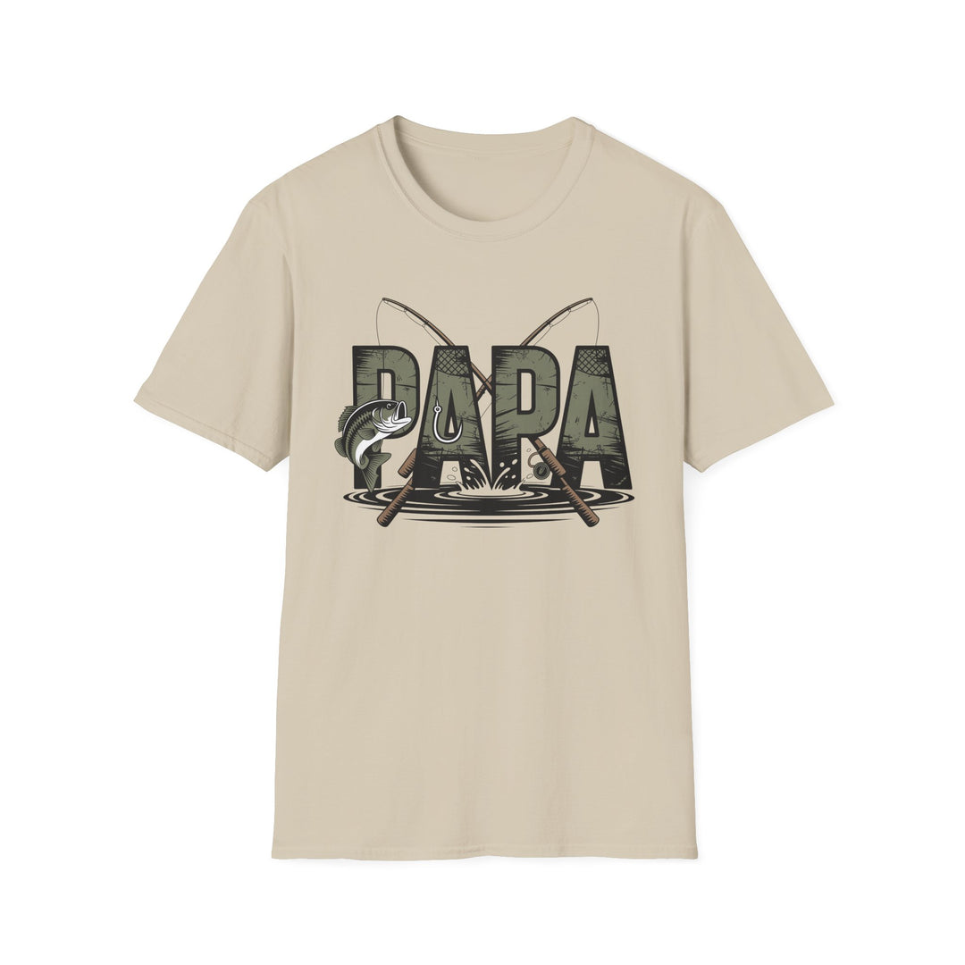 Fishing Papa T-Shirt — Dad Fishing Graphic Tee