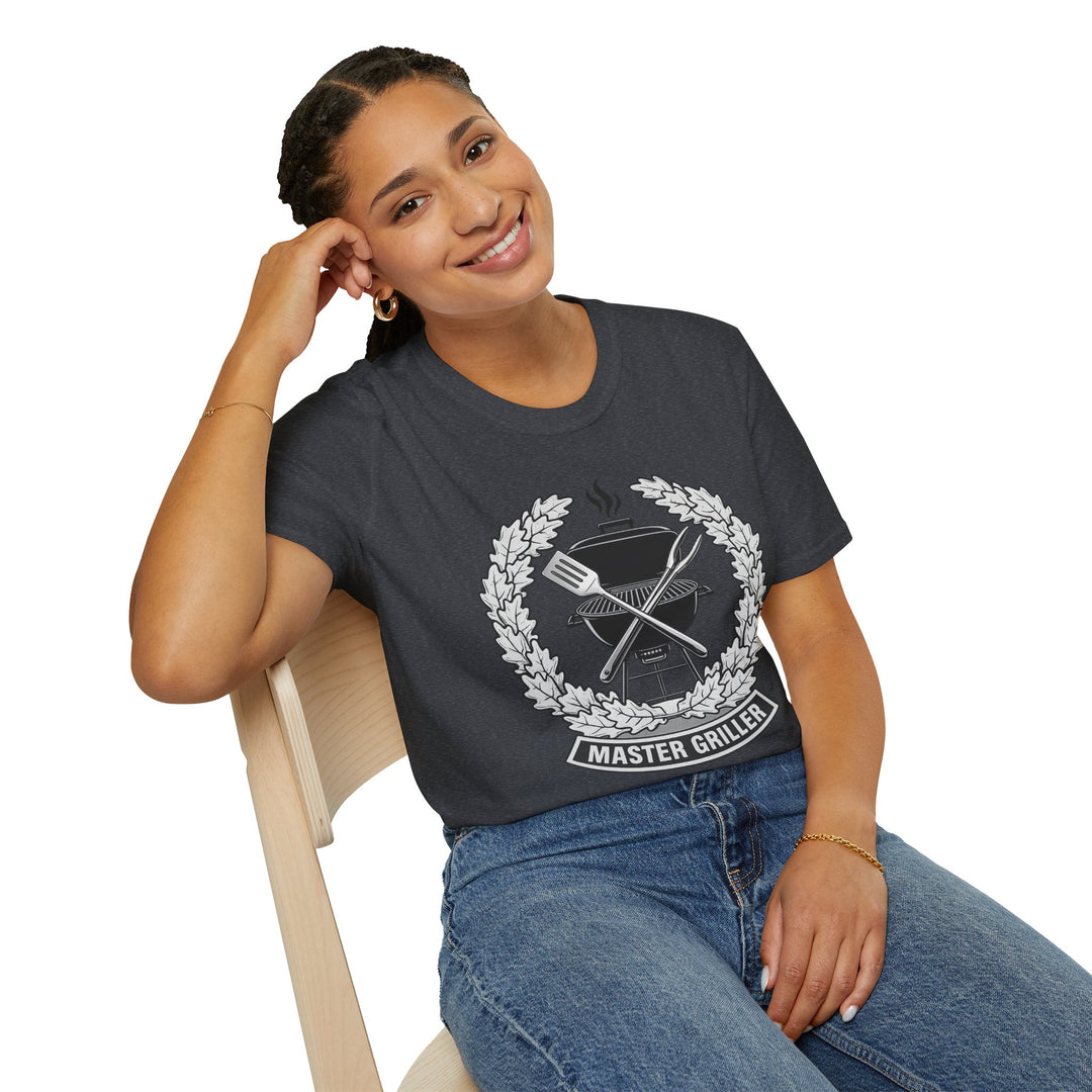 Master Griller T-Shirt — BBQ Grill Emblem Tee for Grill Lovers